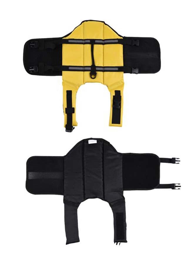 سترة نجاة آمنة قابلة للتعديل أصفر/أسود XL