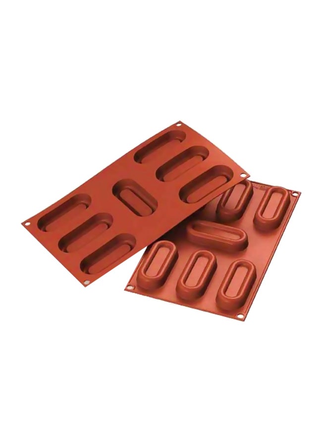 Log Savarin Mold Red 1.50x3.75x5.75inch - v1557885805/N25550312A_1