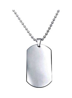 Stainless Steel Dog Tag Army Pendant Necklace