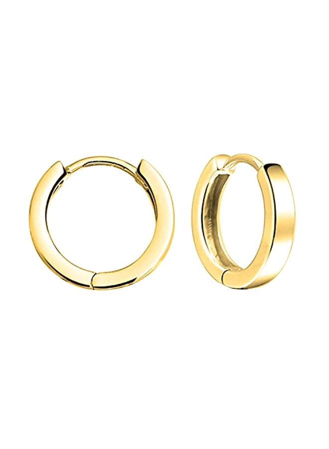 Generic - 925 Sterling Silver 14Karat Gold Plated Hoop Earrings - Image 1