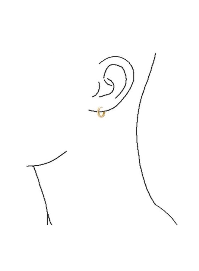 Generic - 925 Sterling Silver 14Karat Gold Plated Hoop Earrings - Image 1