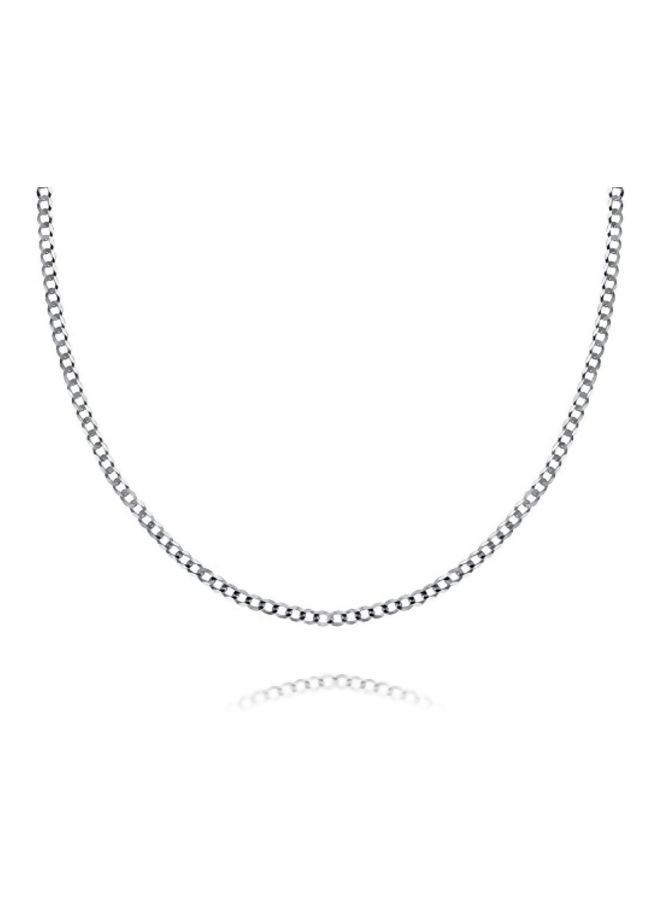 BLING JEWELRY Sterling Silver Solid Curb Cuban Chain Necklace  - Image 4