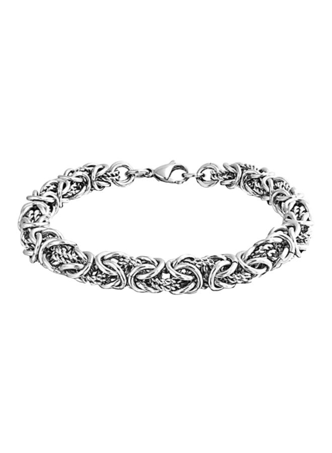 BLING JEWELRY Stainless Steel Byzantine Chain Bracelet - Image 1
