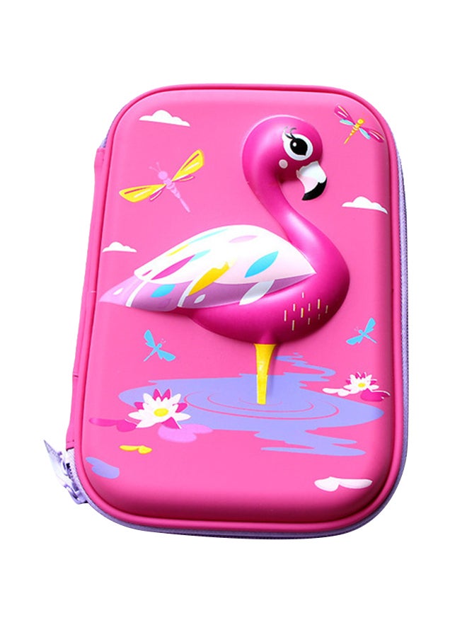 iTelker Unicorn Printed Pencil Case Pink - Image 1