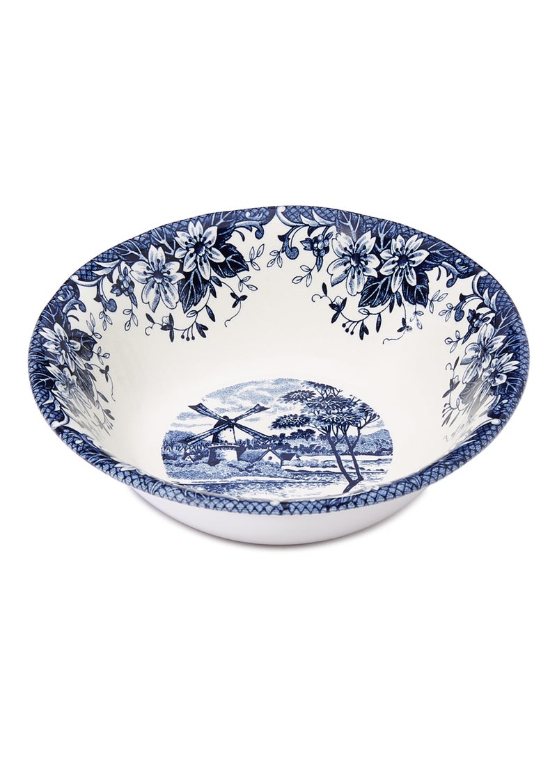 Cereal Bowl Blue/White 15.8cm