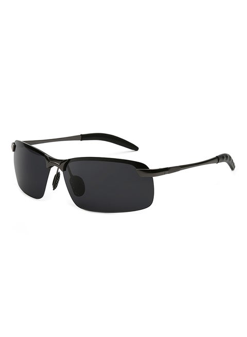 Men's Rimless Rectangular Frame Sunglasses