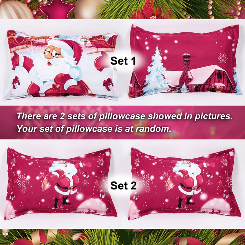 Generic - 4-Piece 3D Printed Cartoon Bed Sheet Set Cotton Multicolour - Image 1