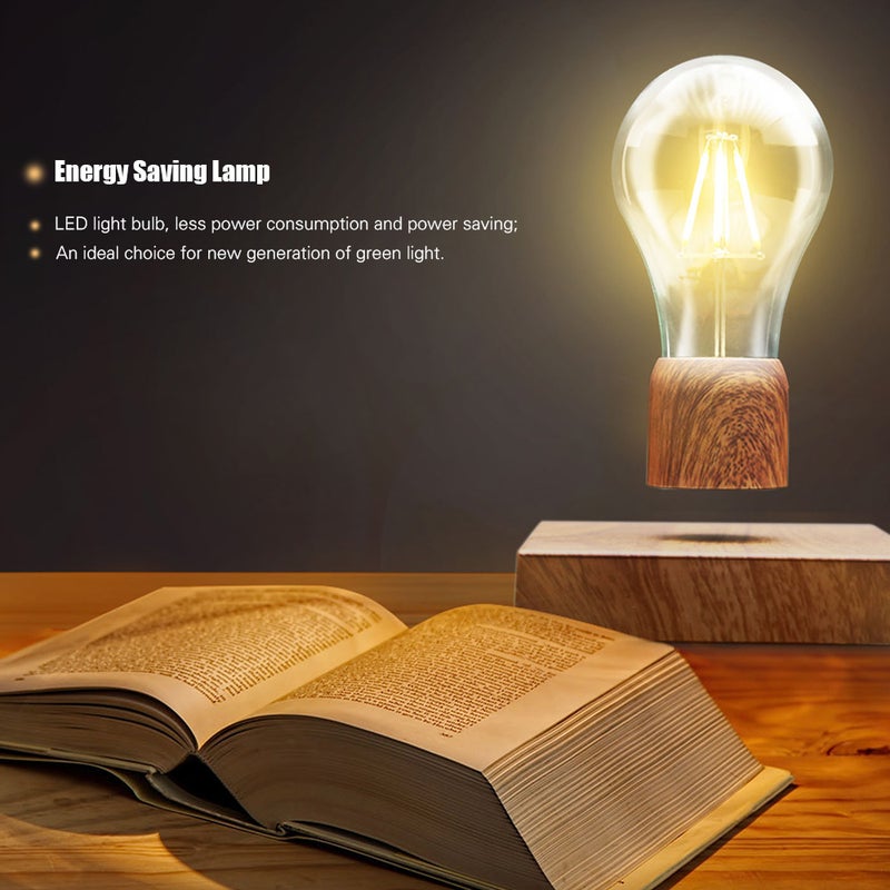 مصباح LED مغناطيسي عائم بتصميم ثلاثي الأبعاد بني 12 x 12 x 2.05سم - Image 4
