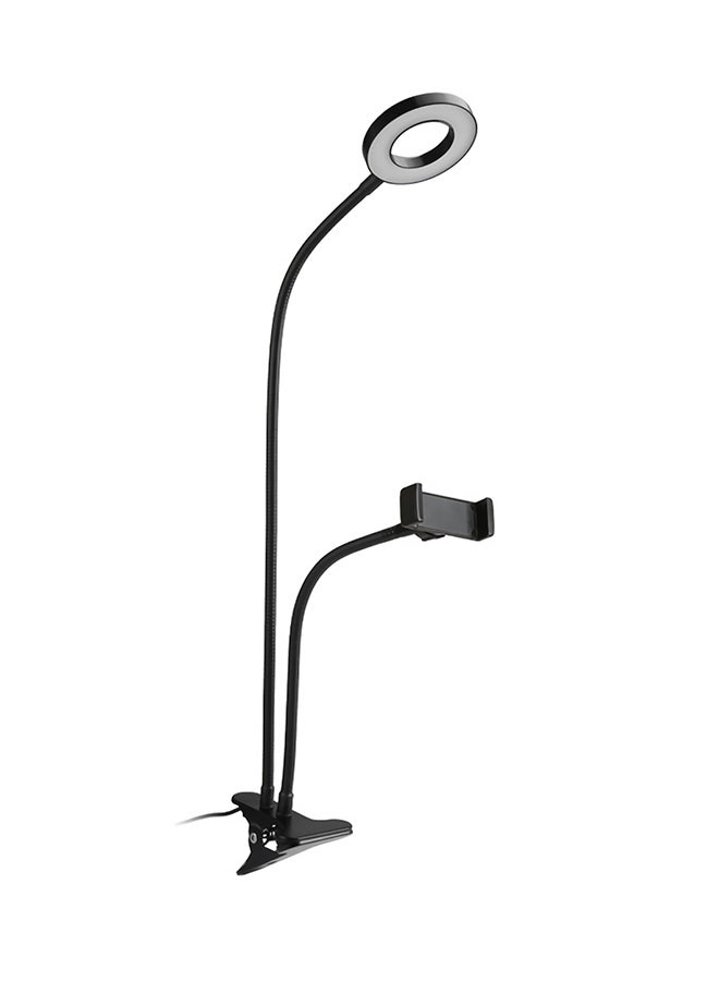 Flash Light Selfie Ring Light With Cell Phone Holder Black - Image 1