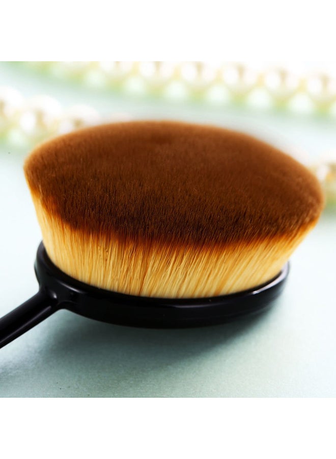 Set Of 10 Oval Makeup Brushes Black - Image 4