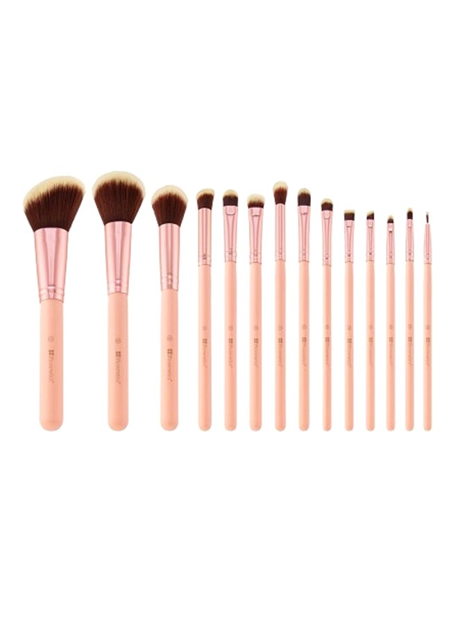 بي إتش كوزماتكس طقم فرش مكياج مع حقيبة وردي - Image 2