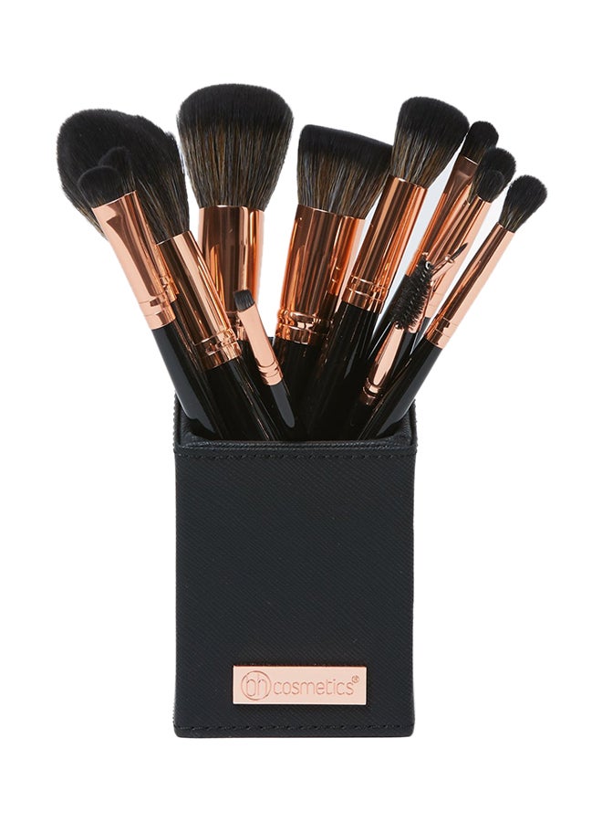 BH Cosmetics 13-Piece Make Up Brush Set Black/Rose Gold  - Image 2