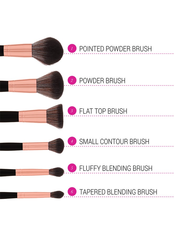 BH Cosmetics 13-Piece Make Up Brush Set Black/Rose Gold  - Image 3