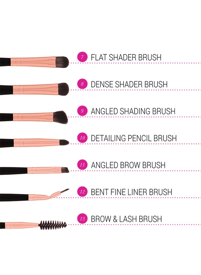BH Cosmetics 13-Piece Make Up Brush Set Black/Rose Gold  - Image 4