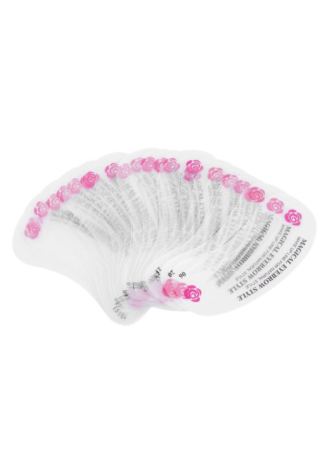 24-Piece Eyebrow Stencil Kit Clear