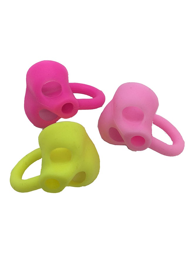 Generic - 3-Piece Pencil Grip Yellow/Dark Pink/Rose Pink - Image 1