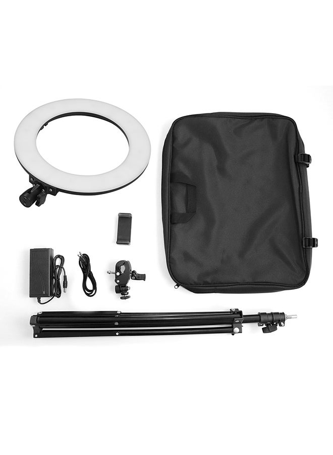 مصباح إضاءة LED أستوديو على شكل حلقة لتصوير الفيديو أسود - Image 2