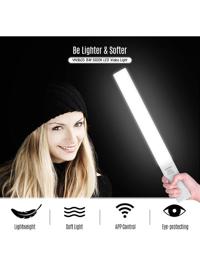 YONGNUO - Handheld LED Video Light Wand YN360S Black/White - Image 1