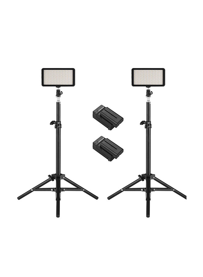 ANDOER Pack Of 2 LED Video Light Bracket Kit Black  - Image 1