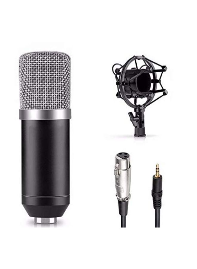 3.5mm Wired Condenser Microphone With Metal Shock Mount 4458000182 White/Black  - Image 3
