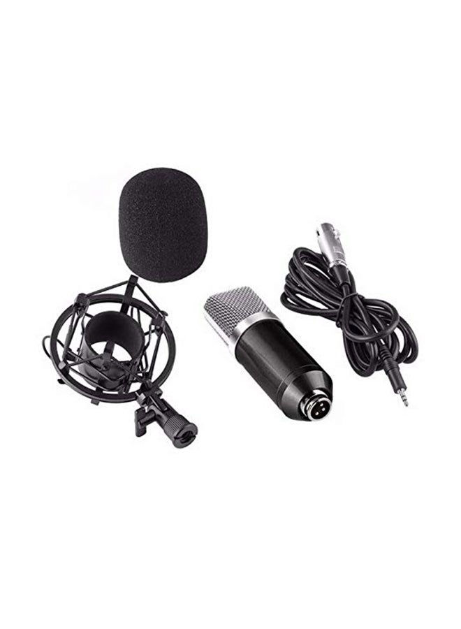 3.5mm Wired Condenser Microphone With Metal Shock Mount 4458000182 White/Black  - Image 1