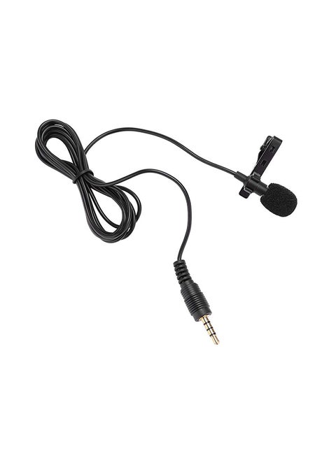 Clip-On Lapel Hands Free Condenser Microphone With 3.5 mm Jack 3165100182 Black