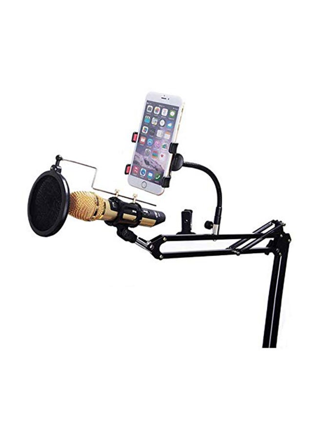 Recording Microphone Arm Stand With Phone Holder 1839700252 Multicolour  - Image 1