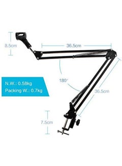 Generic Suspension Boom Scissor Arm Stand For Studio Microphone 1843000456 Black  - Image 2