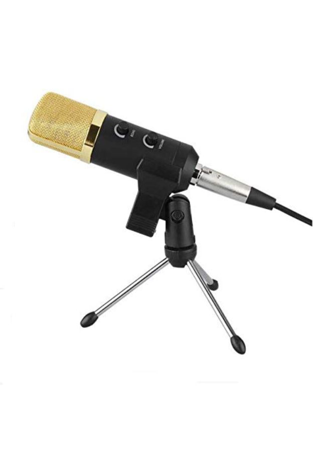 ميكروفون USB يكثف الصوت مع حامل 4475400182 ذهبي/ أسود - Image 2