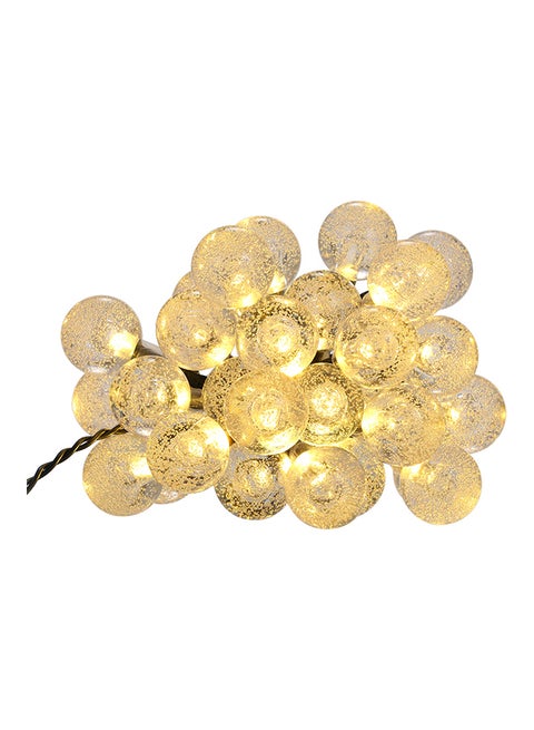 30 LED Solar Powered String Crystal Ball Lights Lamp Multicolour 353grams