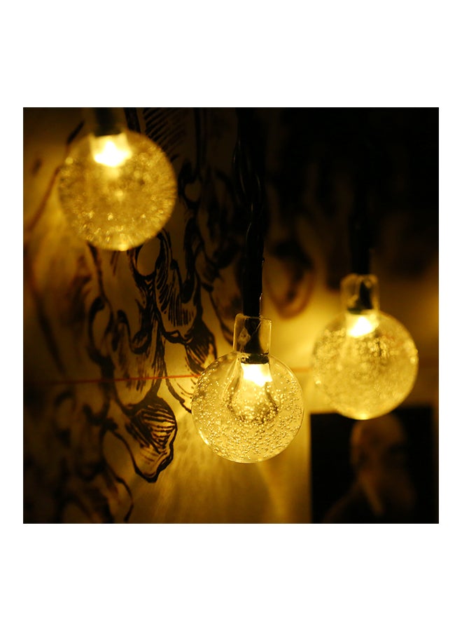 30 LED Solar Powered String Crystal Ball Lights Lamp Multicolour 353grams