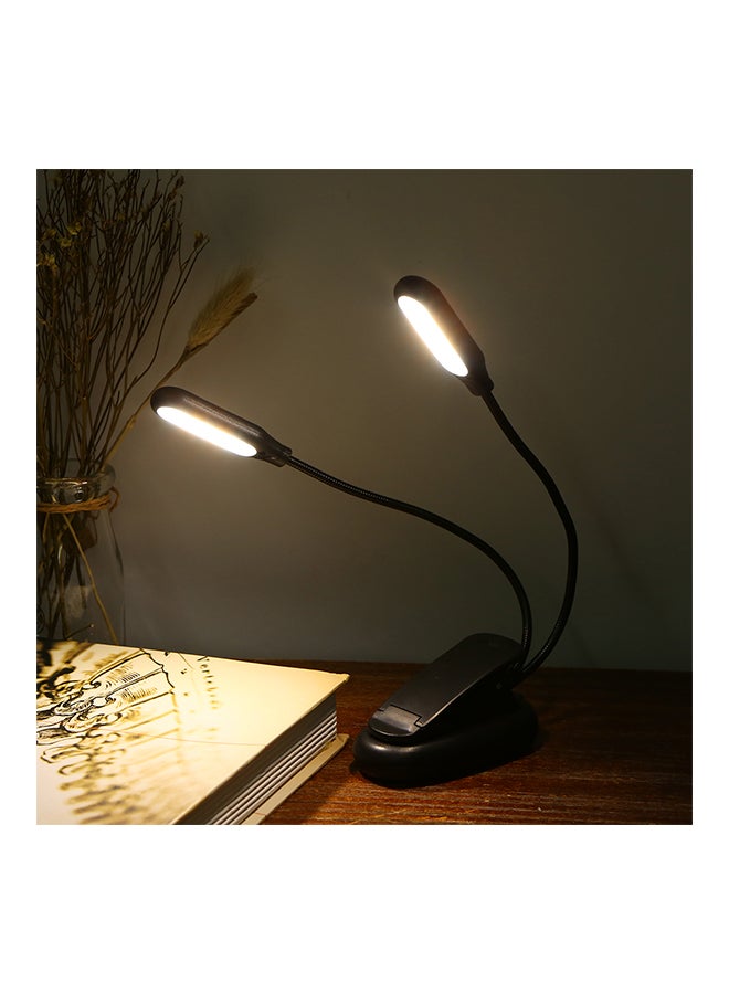 10 LED 2 Light Colour 3 Illumination Modes Table Lamp With Clamp Clip And USB Charging Port Black 0.095kg - Image 3