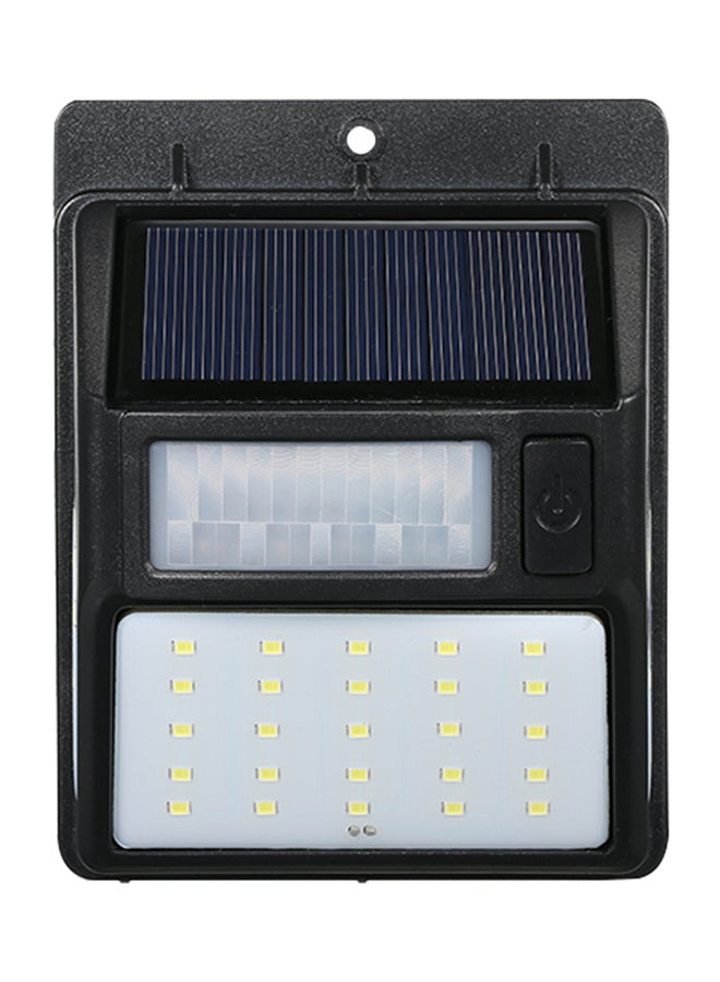 مصباح LED جداري يعمل بالطاقة الشمسية مزود بجهاز استشعار للحركة بالأشعة تحت الحمراء السلبية وجهاز استشعار ليلي CDS مناسب للحدائق والأماكن الخارجية أسود 0.205كيلوجرام - Image 1