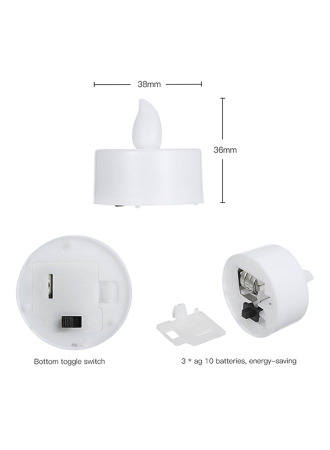 حزمة من 12 مصباح على شكل شمعة بإضاءة LED بشكل لهب وامض أبيض 0.14كيلوجرام - Image 2