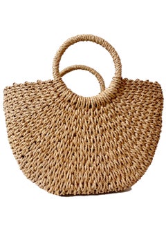 Weaving Straw Beach Tote Beige