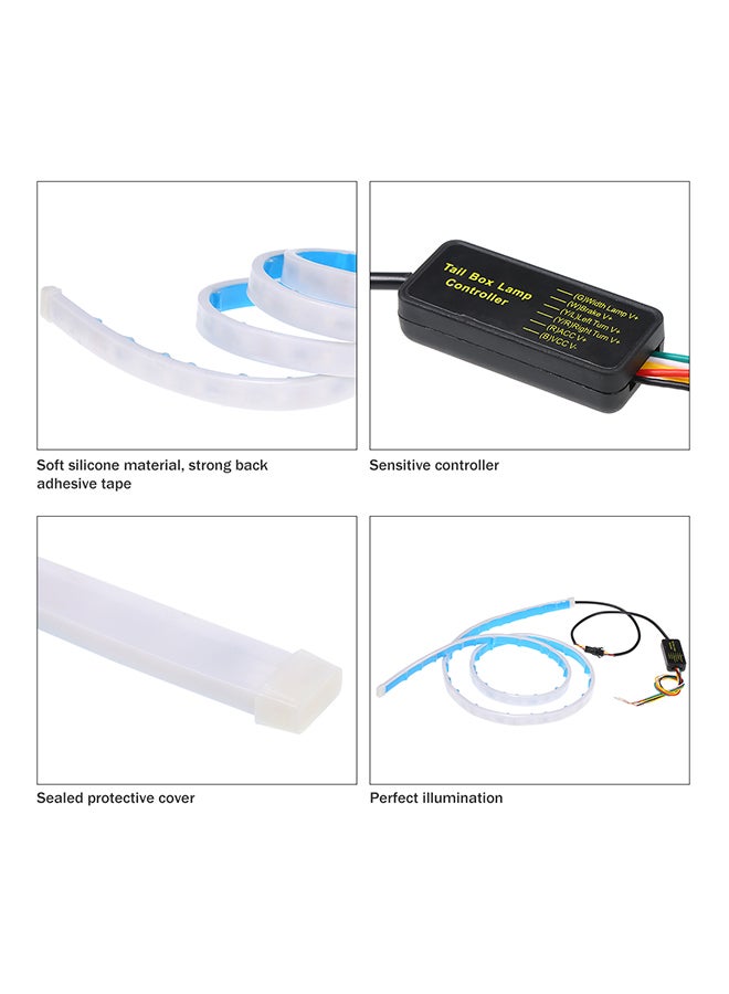 72 LED Strip Tail Brake Turn Signal Light White/Blue 0.175kg  - Image 3