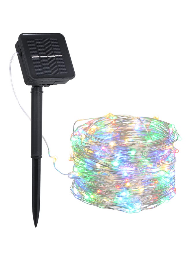 سلك نحاس ب100 مصباح LED يعمل بالطاقة الشمسية بتصميم جنيات وعشب أسود 10متر - Image 1