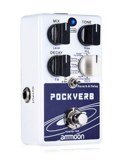 Pockverb Reverb And Delay Guitar Effect Pedal POCKVERB White/Black