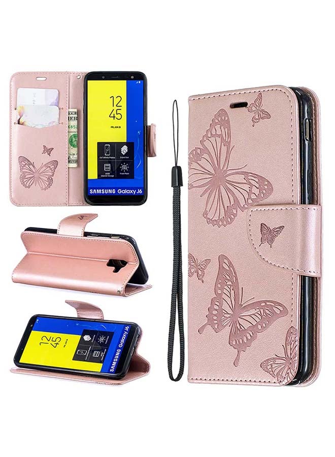 صوجي غطاء حماية قلاب لهاتف سامسونج جالاكسي J6 2018 وردي - Image 2