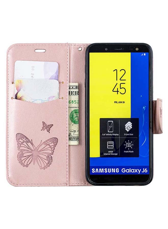 صوجي غطاء حماية قلاب لهاتف سامسونج جالاكسي J6 2018 وردي - Image 3