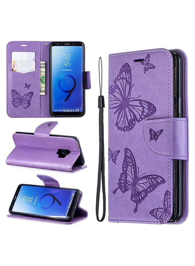 SOWUGI Flip Case Cover For Samsung Galaxy S9 Purple - Image 2