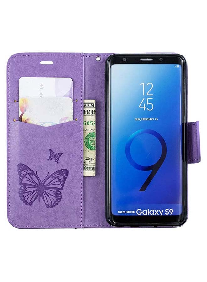 SOWUGI Flip Case Cover For Samsung Galaxy S9 Purple - Image 3