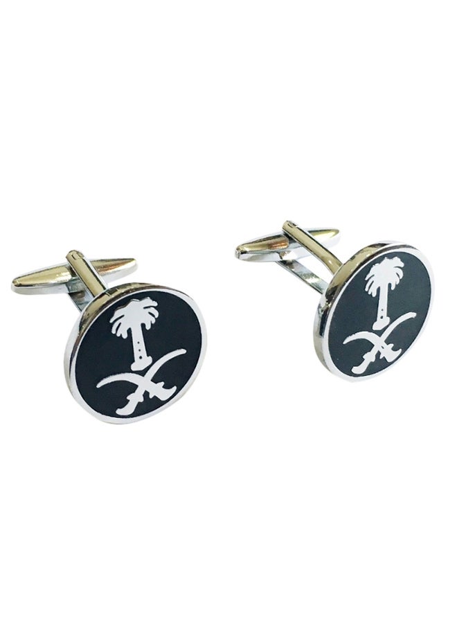 اليشمك أزرار أكمام قمصان مستديرة من الصلب - Image 2