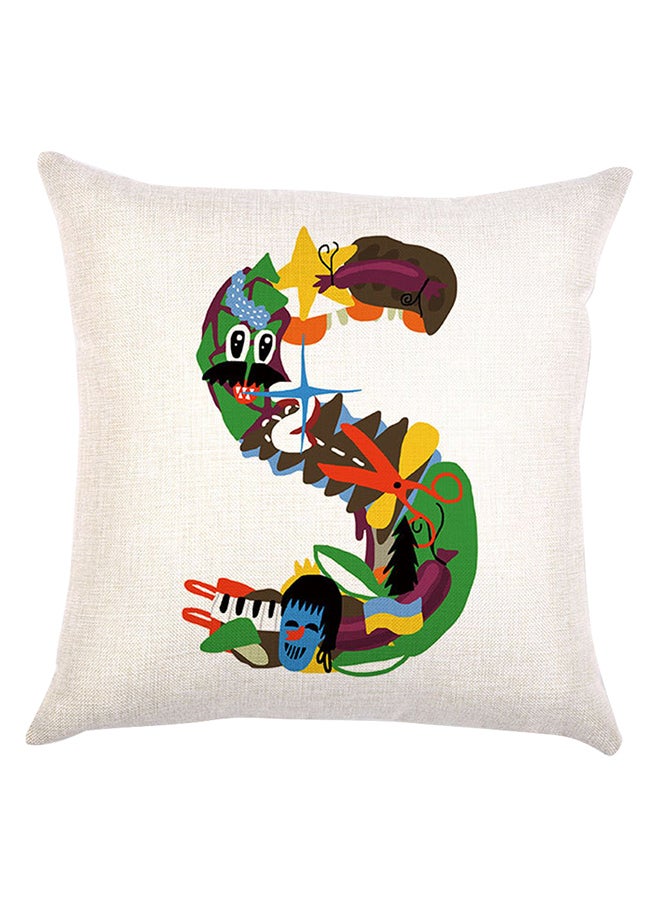 Happy Halloween Square Pillow Cover cotton_blend Multicolour