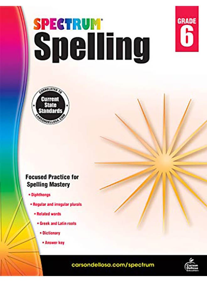 Spectrum Spelling, Grade 6 Paperback English by Spectrum - 2014