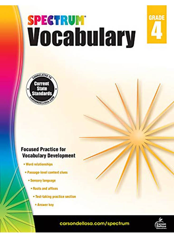 Spectrum Vocabulary, Grade 4 Paperback English by Spectrum - 2014