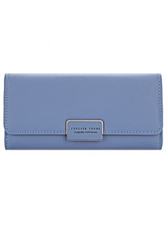 baellerry Logo Printed Foldable Long Clutch Blue  - Image 1