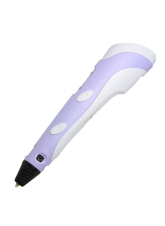 قلم LED بطباعة ثلاثية الأبعاد مع حامل أرجواني/أسود/أبيض