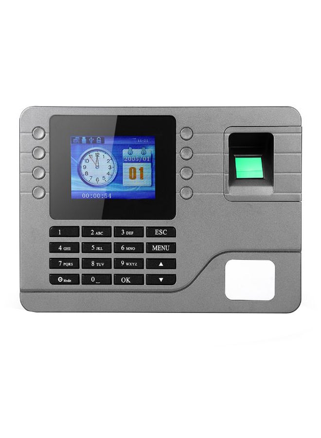 Generic Biometric Attendance Machine With LCD Screen Grey 