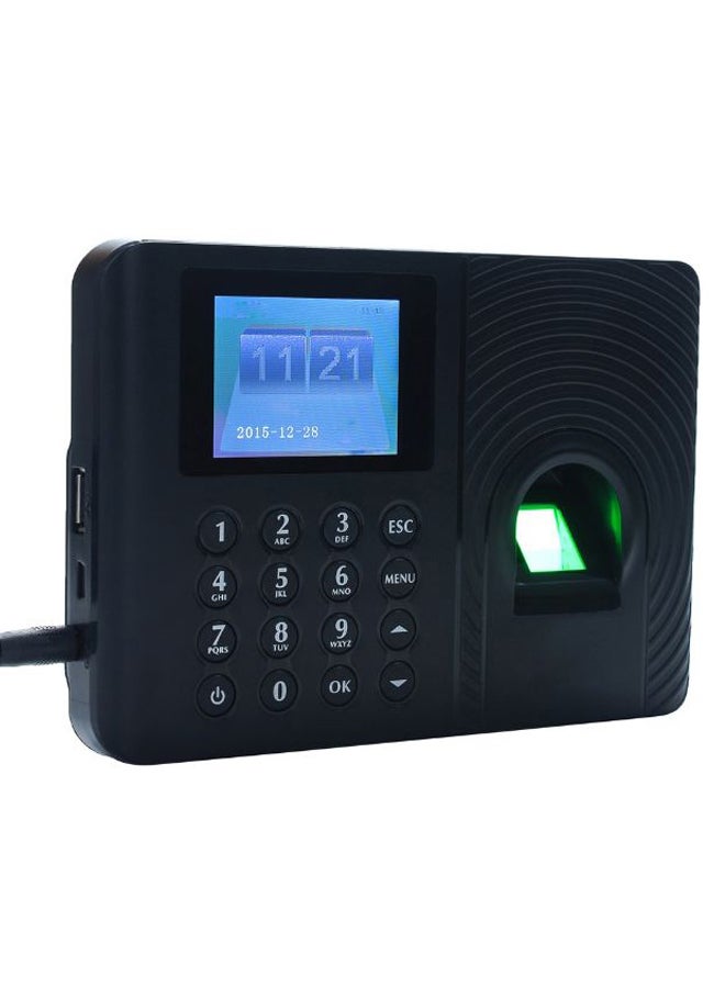 Generic Fingerprint Password Attendance Machine With TFT LCD Screen Black 